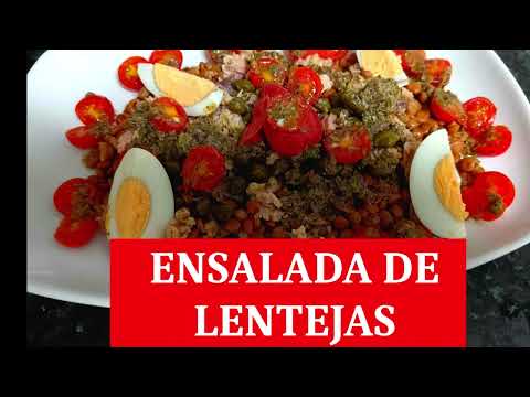 👍 Una ENSALADA de LENTEJAS sabrosa y nutritiva, que se prepara en muy poco tiempo.