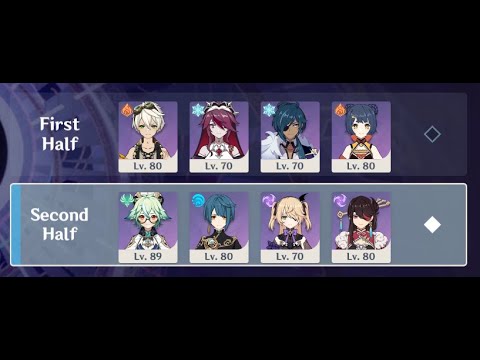 Genshin Impact Spiral Abyss 2.1 - F2P Floor 12 All 9* - 4* characters and weapons only