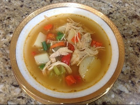 sopa de pollo con sabor a chili