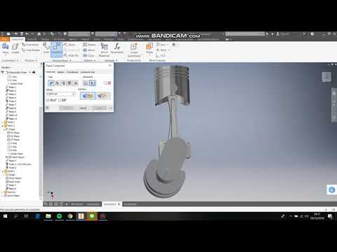 Assembly and Exploding view piston Autodesk Inventor Professional 2017