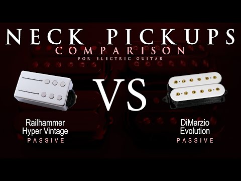 Railhammer HYPER VINTAGE vs DiMarzio EVOLUTION - Passive Neck Guitar Pickup Comparison Tone Demo