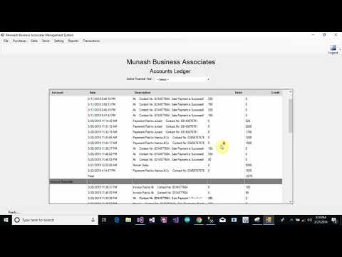 Accounting Management System Part 106 Accounts Ledger Form in C C Sharp