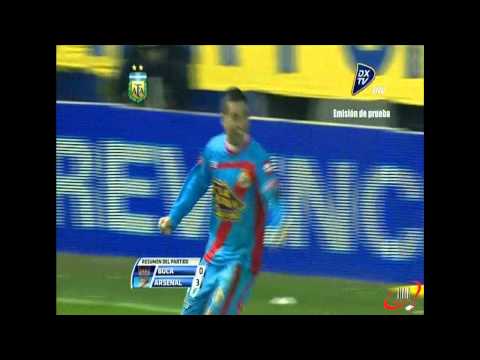BOCA 0 ARSENAL 3 TODOS LOS GOLES (17 06 2012) FECHA 18