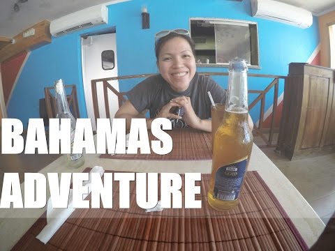 Drinking Kalik in the Bahamas