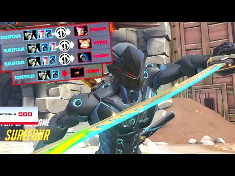 Surefour Nano Soldier 76 and Genji - 49 elims! POTG! [ Overwatch Season 29 Top 500 ]