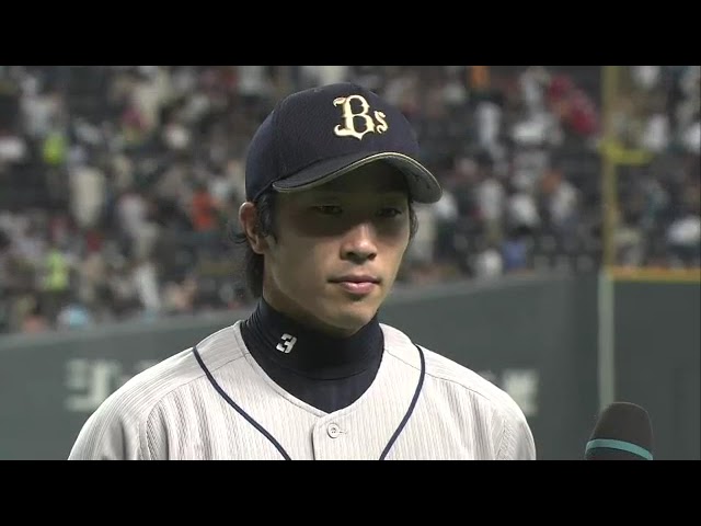 バファローズ・安達了一選手ヒーローインタビュー 7月5日 北海道日本ハムファイターズ 対 オリックス・バファローズ