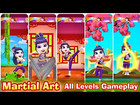 My Talking Angela 2 new Chinese Update - All Martial art studio levels gameplay