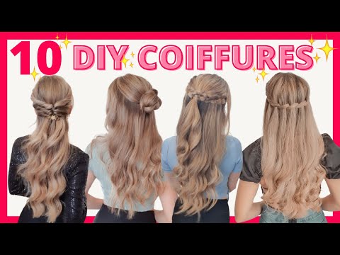 10 COIFFURE OUVERTE CHEVEUX LONG 💗 DIY COIFFURE CHEVEUX LONG 💗 NOUVELLE COIFFURE MARIAGE
