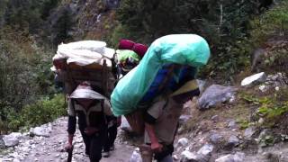 Sherpa with 120 kilo load