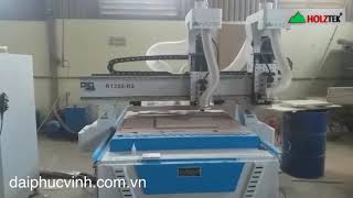 MÁY ROUTER CNC 2 Trục Holztek làm việc đồng thời cực hiệu quả