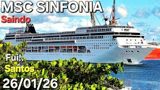 MSC SINFONIA cruzeiro navio 26/01/26 santos  #ilhabela itajai  drone  @cruzeiros2025  #cruise