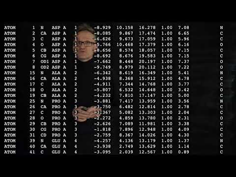 Lecture 06, concept 17: The contents of a PDB structure file