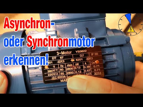 Asynchron oder Synchron Motor richtig erkennen Typenschild Merkregel Drehstrommotor