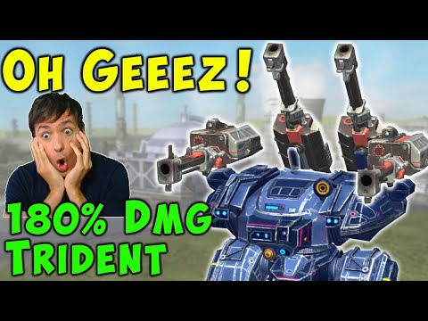 NEW Overdrive TRIDENT BEHEMOTH 180% Damage - War Robots Mk2 Gameplay WR