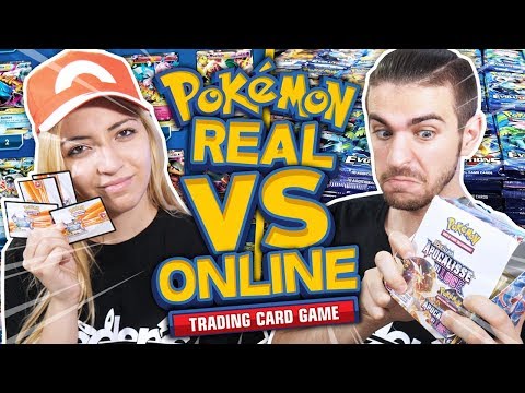 NUOVA SFIDA POKEMON - PACK REAL VS PACK ONLINE! Dove si trovano più CARTE RARE?