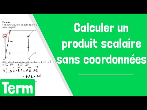 Comment calculer un produit scalaire dans l'espace sans utiliser les coordonnées ?