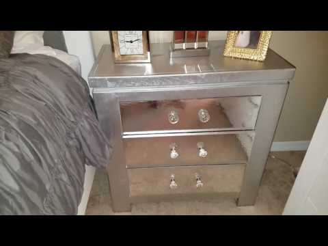 Silver & White Bedroom Makeover/ Dresser