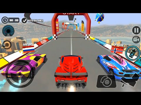 Impossible Car Tracks 3D - Red Sport Car Driving Multiplayer Mode Impossible Stunts Android Gameplay