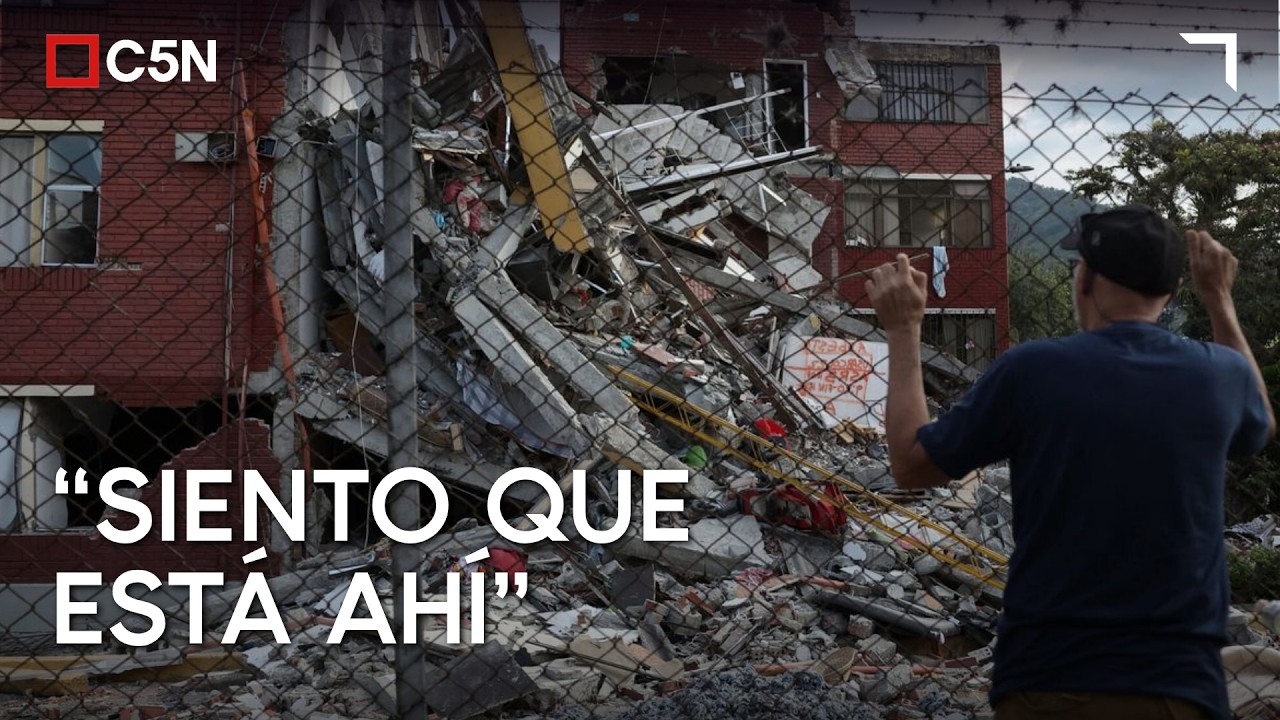 DESESPERADA búsqueda de un PADRE tras el TERREMOTO en COLOMBIA
