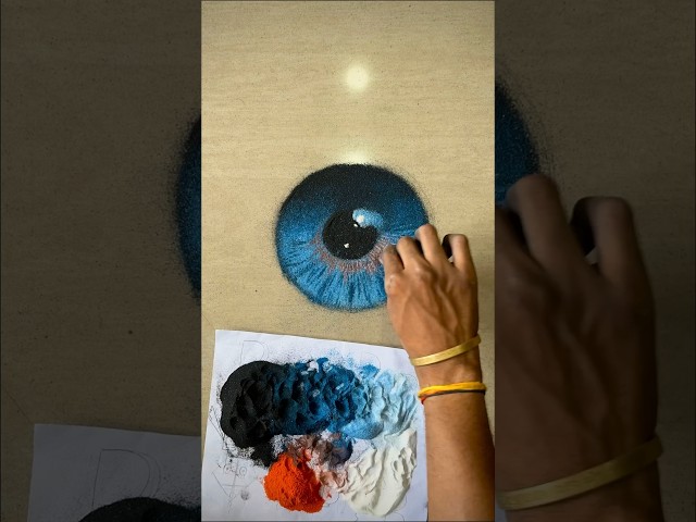 Rangoli Design of eye - video tutorial  - video 2