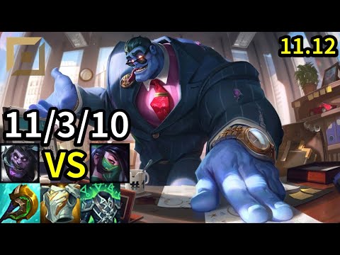 Dr. Mundo Top vs Akali - KR Grandmaster | Patch 11.12