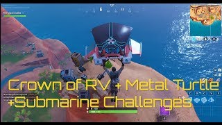 fortnite crown of rv challenge metal turtle submarine week 1 challenge - metal turtle fortnite