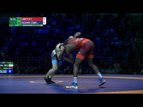 Round 2 FS - 79 kg: T. GANTT JR (USA) v. M. ASGHARI OSMA (IRI)