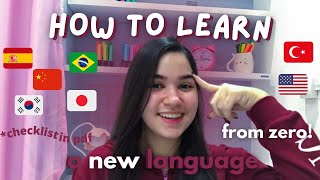 HOW TO STUDY A NEW LANGUAGE IN 2021 | Study a different language by yourself, Checklist and Tips