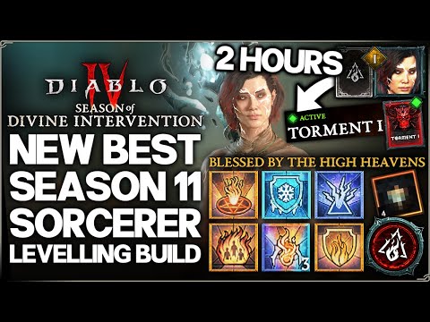 Diablo 4 - New Best Sorcerer Leveling Build - Season 11 FAST Level 1 to 60 - Easy Endgame Guide!
