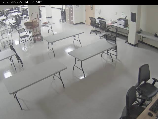 Live webcam view of Ballot Sorting West Wall