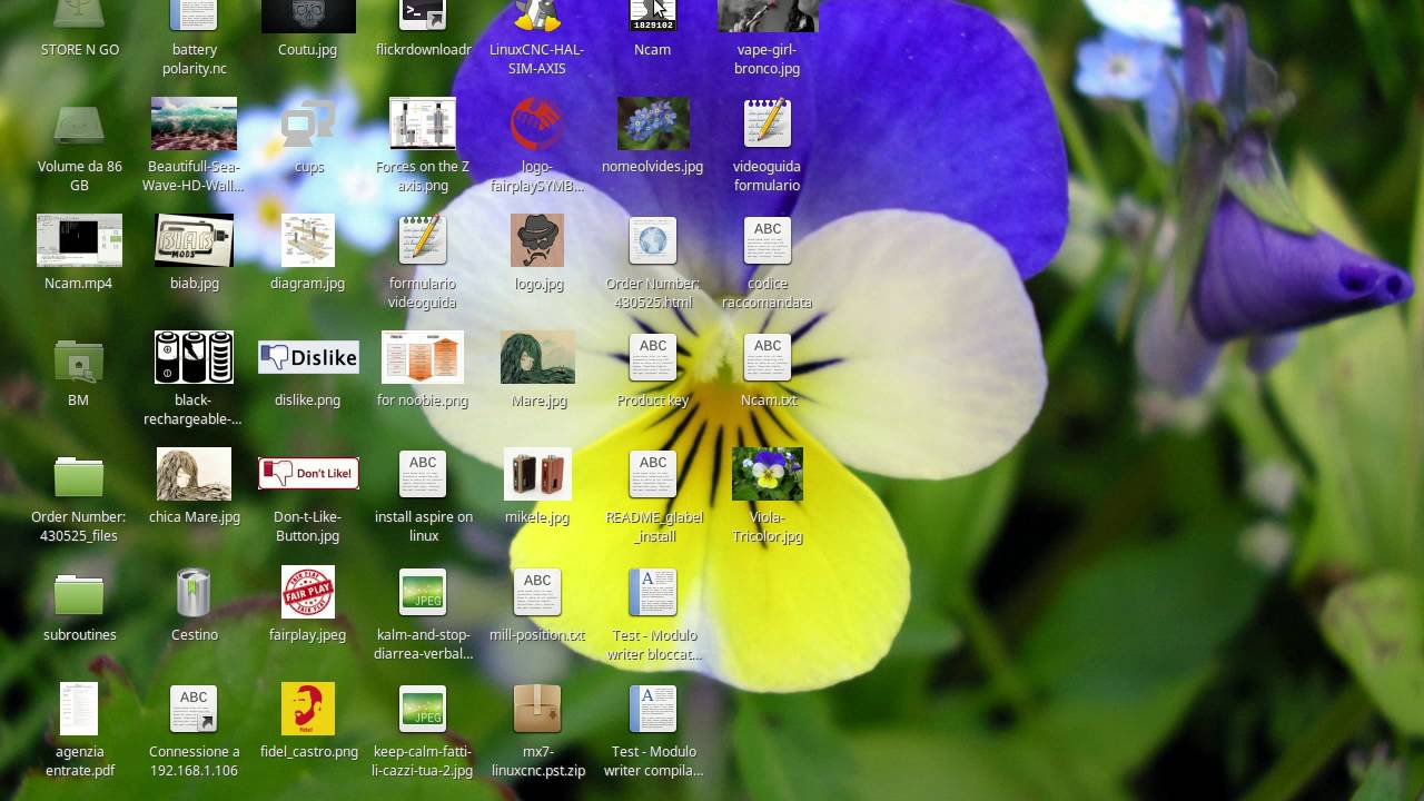 LinuxCNC NativeCAM quick access toolbar