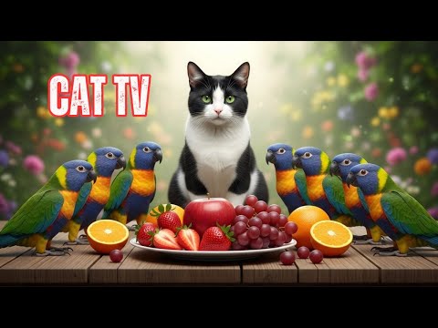 CAT TV |  Forest Animals in Harmony - 4 Hours of Turkeys, Chipmunks and Squirrels 4k 60fps
