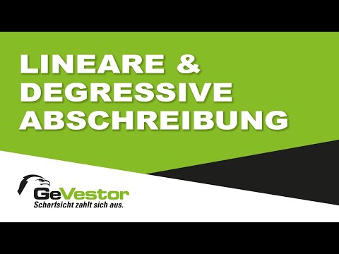 Lineare und degressive Abschreibung erklärt
