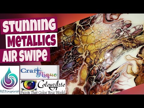 104. INSANE METALLICS COLOURARTE ACRYLIC POURING BLOOM TECHNIQUE MY RECIPE  sheleeart TECHNIQUE