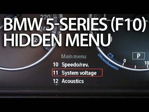 How to enter hidden menu in BMW F10 F11 F07 (5-series service test mode instrument cluster)