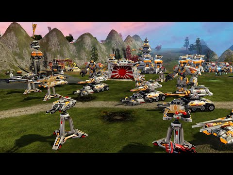 Empire | Uprising Reborn 1.95, Red Alert 3 mod - 3v3 Vs Brutal Ai, Multiplayer Gameplay, 2022