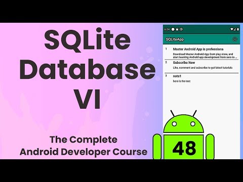 Android Sqlite Database Part 6 Android Tutorial 48