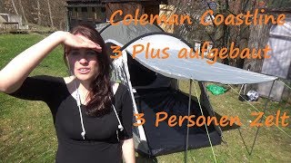 Jasmin baut ein Coleman Coastline 3 Plus Zelt auf