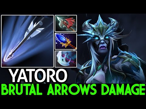 YATORO [Drow Ranger] Brutal Arrows Damage with Full Agility Build Dota 2
