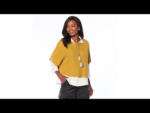 MarlaWynne Mixed Stitch Ribbed Popover