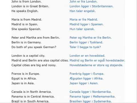 DANISH language course 100 LESSONS + TEXT