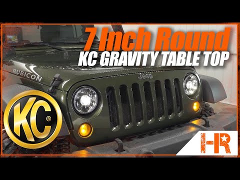 7 Inch Round KC Gravity Pro LED Headlights for the Jeep Wrangler