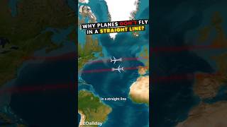 Why Planes Don't Fly In a Straight Line? ✈️ Great Circle Route 🤯