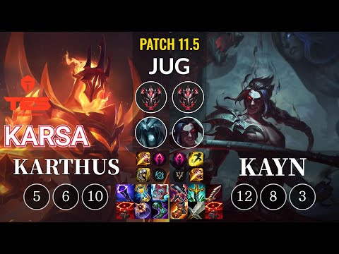 TES Karsa Karthus vs Kayn Jungle - KR Patch 11.5