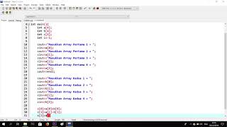 Contoh coding array 3 dimensi - statasl