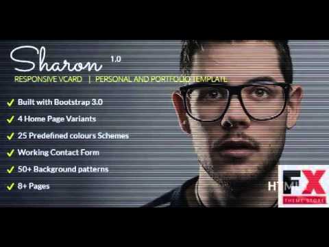 Preview Sharon Vcard -Personal Portfolio Resume Templates TF