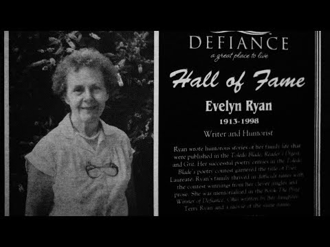 Evelyn Ryan - Defiance Ohio Hall of Fame Induction