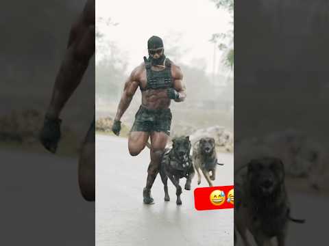 Ashton Hall Gets into a Fight with Dogs while Running 🐕😅 #ashtonhall #motivation #shorts #funny