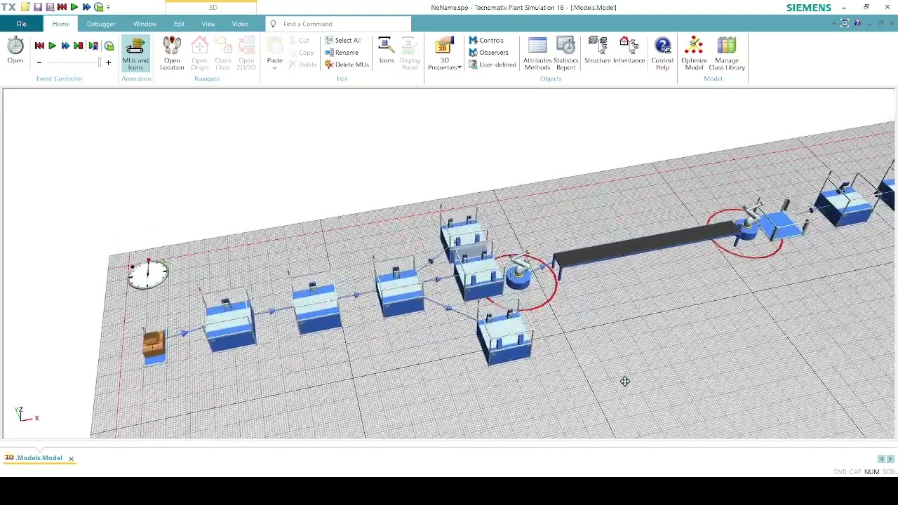 BASIC SIMULATION USING TECHNOMATIX PLANT SIMULATION SOFTWARE....#plantsimulation #siemens