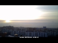 Обычный Питерский вечер с высоты птичьего полёта, ускоренная съёмка, облака, солнце ...